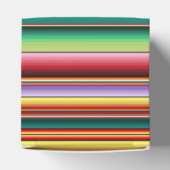 アステカ族伝統的織カラフル条線形M フェイバーボックス (上部)