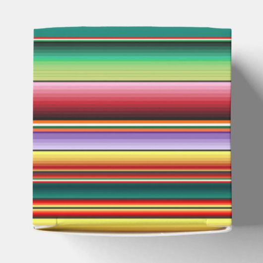 アステカ族伝統的織カラフル条線形M フェイバーボックス (上部)