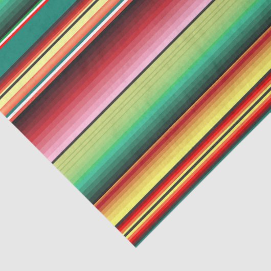 アステカ族伝統的織カラフル条線形M 薄葉紙 (詳細)