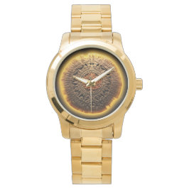 アステカ暦石 腕時計