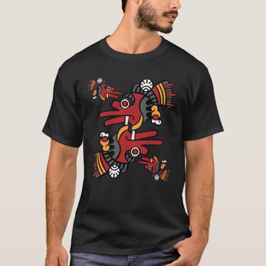 アステカ暦 2日目 - エエカトル Tシャツ (正面)