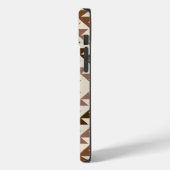 アステカ柄ダイヤモチーフデザイン ブラウン+クリーム Case-Mate iPhoneケース (裏面 / 左)