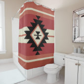 アステカ模様 シャワーカーテン (インサイチュ)