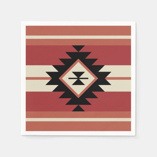 アステカ模様 スタンダードカクテルナプキン (正面)