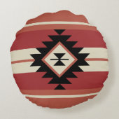 アステカ模様 ラウンドクッション (裏面)