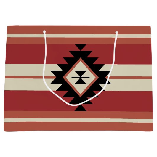 アステカ模様 ラージペーパーバッグ (正面)