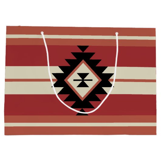 アステカ模様 ラージペーパーバッグ (裏面)