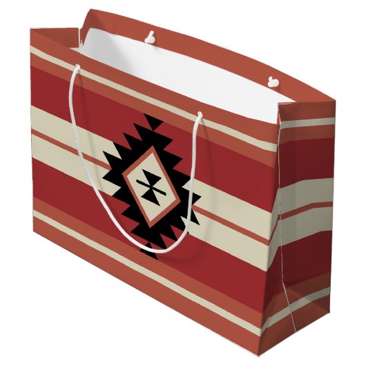 アステカ模様 ラージペーパーバッグ (裏面アングル)