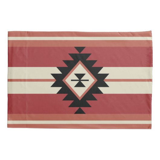 アステカ模様 枕カバー (裏面)