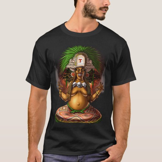 アステカ神話の女神シワタテオ Tシャツ (正面)