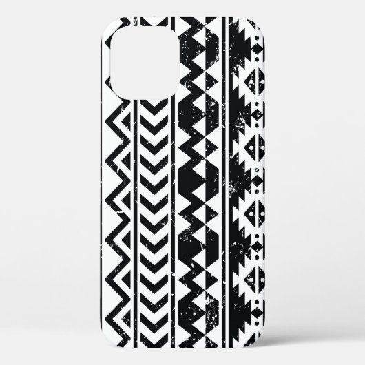 アステカ種族グランジ:白い模様。 Case-Mate iPhoneケース (裏面)