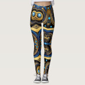 アステカ美術鮮やか、文化を反映 レギンス (正面)