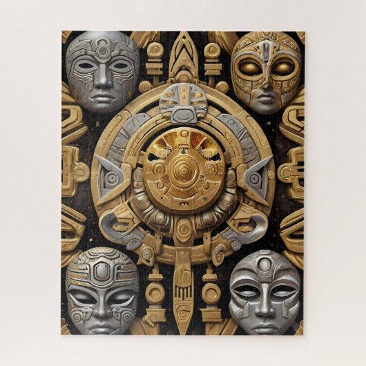アステカ芸術の豊か鮮やかさ ジグソーパズル (縦)