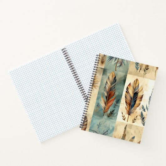 アステカ薬用羽毛スティック ノートブック (内部)