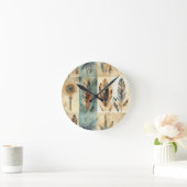 アステカ薬用羽毛スティック ラウンド壁時計 (ホーム)