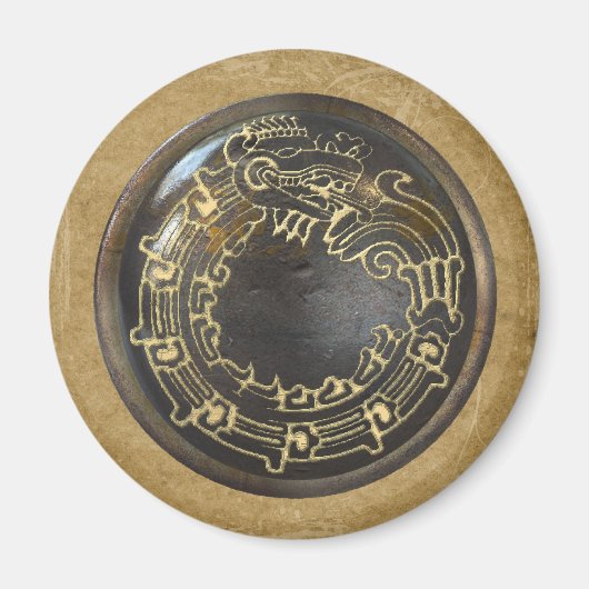 アステカ蛇 マグネット (正面)