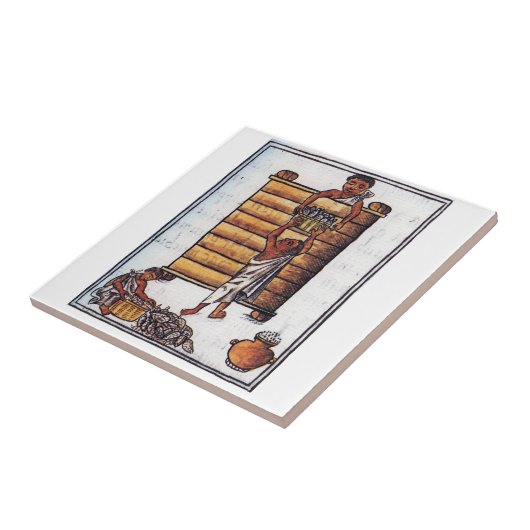 アステカ貯蔵トウモロコシ タイル (側面)