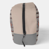 アステカ錆クリームブラウン灰色の混合モチーフ模様 ドップキット (右)