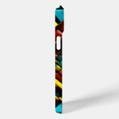 アステカ顔パターン青赤金ゴールド Case-Mate iPhoneケース (裏面 / 右)