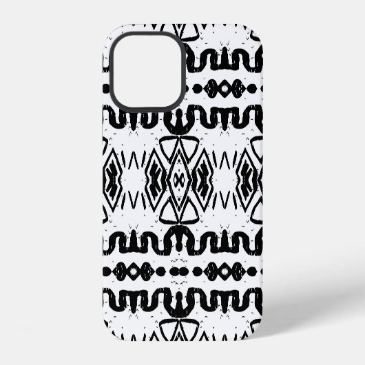アステカ風の民族的なストライプ柄。 iPhoneケース (裏面)