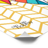 アステカ オウル トライバル 鳥 パターン イラスト ポスター (コーナー)