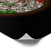 アステカ カレンダー 太陽の石 メキシコ アート カービング ポスター (角)