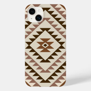 アステカ ダイヤモチーフデザイン ブラウン+クリーム Case-Mate iPhone 14 PLUSケース