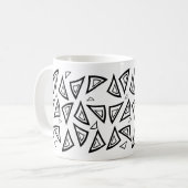 アステカ-幾何インスパイア三角形マグカップ コーヒーマグカップ (正面左)