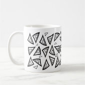 アステカ-幾何インスパイア三角形マグカップ コーヒーマグカップ (左)