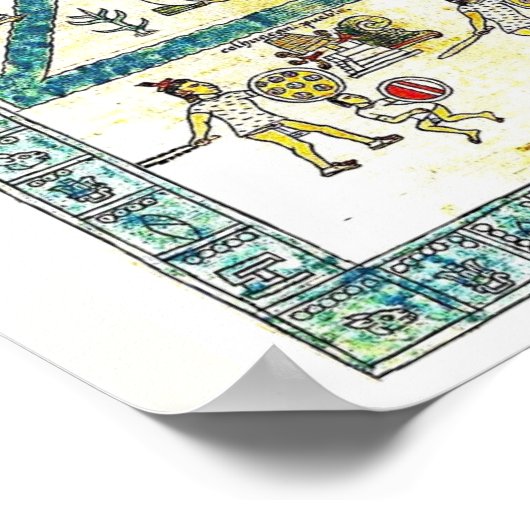 アステカArt Codex Mendoza表紙、中世 ポスター (角)