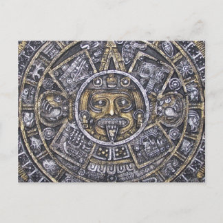 /アステカMayan Sunカレンダーはがき ポストカード