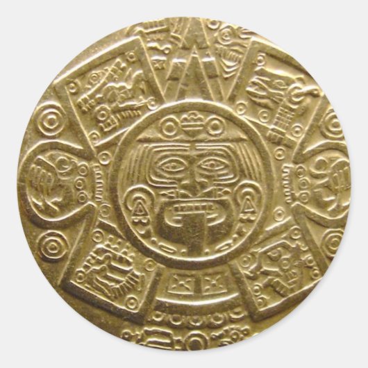 アステカsun diskシール ラウンドシール (正面)