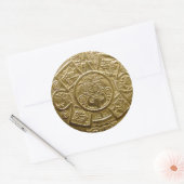 アステカsun diskシール ラウンドシール (封筒)