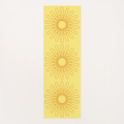 アステカSun Pattern Double Sided ヨガマット (正面)