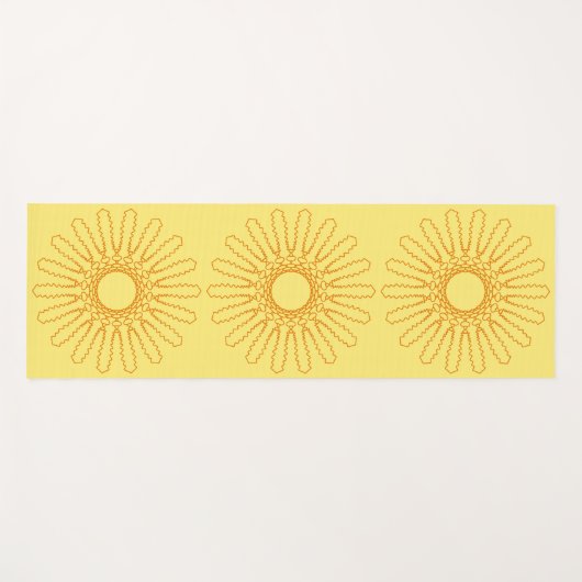 アステカSun Pattern Double Sided ヨガマット (正面(横))