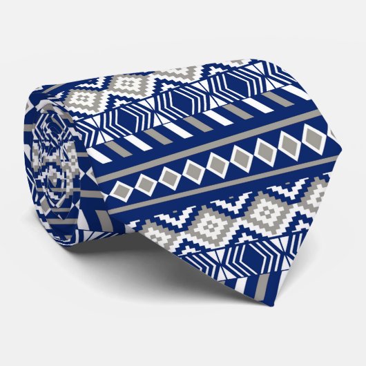 アステククールトライバル柄のネックタイ ネクタイ (ロール)