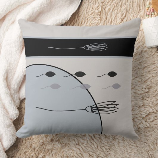 アステントーンジオメトリックフローラボー装飾用クッション クッション (ブランケット)