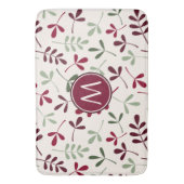 アステ葉ィット赤グリーンクリームパーソナライズされた(Asstd Reds Greens Cream バスマット (正面縦)