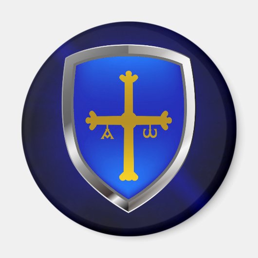 アストゥリアスのメタリックエンブレム マグネット (正面)