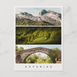 アストゥリアスの景観と風景 旅行写真コラージュ ポストカード