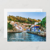 アストゥリアスの魚釣り村、クディレロ。スペイン。 ポストカード (正面/裏面)