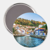 アストゥリアスの魚釣り村、クディレロ。スペイン。 マグネット (正面/裏面)