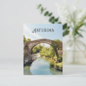 アストゥリアス旅行 - カンガス・デ・オニスのローマ橋 ポストカード (スタンド正面)