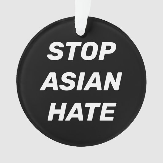 アストップジア嫌い白黒モダンタイポグラフィ オーナメント (正面)