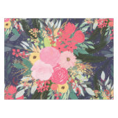 アストラエレガントル·アウラ·ウィンター·フローラ&金ゴールド·ドット テーブルクロス (正面(横))