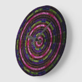 アストラクトのステンドグラスのモザイクパターン#5 ラージ壁時計 (傾斜)