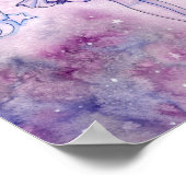 アストラリナパープルブルーフェアリーファンタジーアートウォーターカラー ポスター (角)