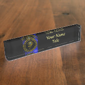 アストラルアイ/ブルータリスマンと〔占星術の〕十二宮図シンボルや象徴 デスクネームプレート (側面)