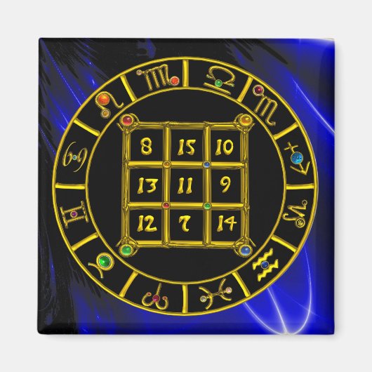 アストラルコード，魔法スクエア33〔占星術の〕十二宮図星占い図 マグネット (正面)