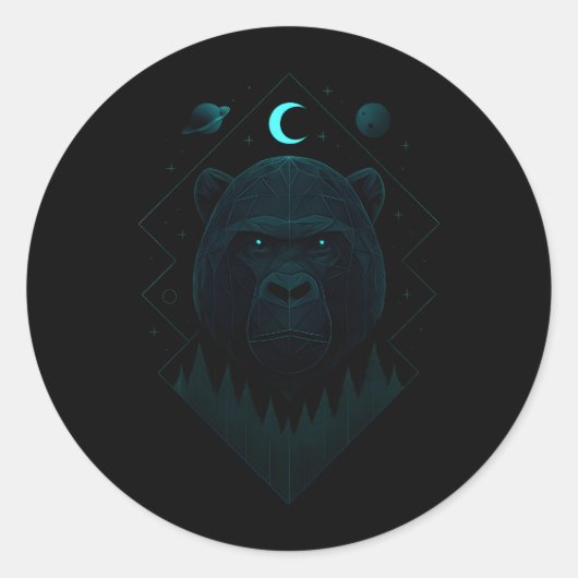 アストラルゴリラ - 宇宙の霊長類の力 ラウンドシール (正面)